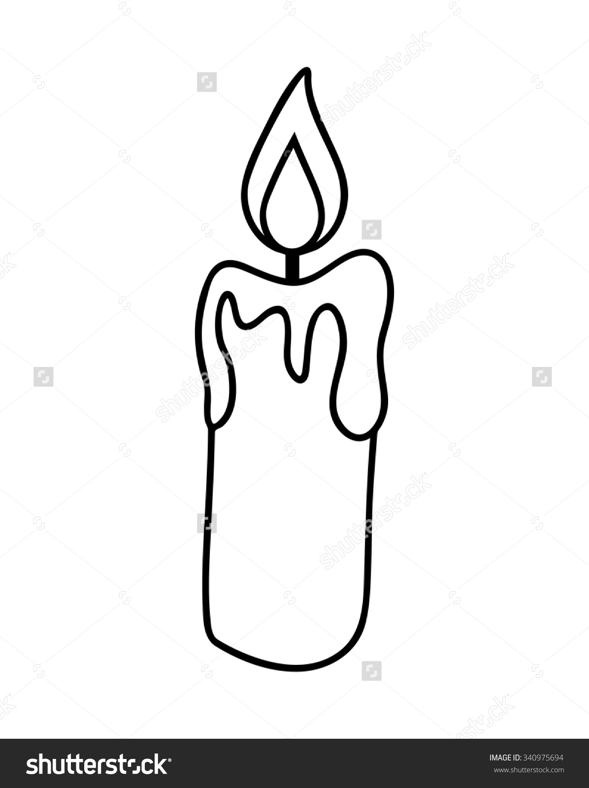 1196x1600 Candle Clipart Black And White