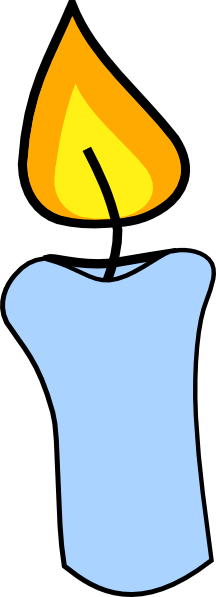 216x597 Blue Candle Flame Clip Art