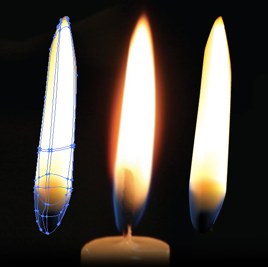 534x532 Drawn Flames Candle Flame