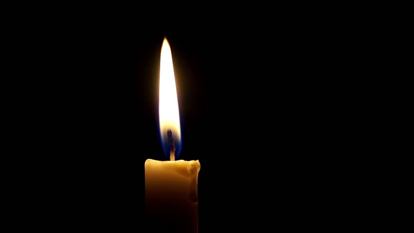 852x480 Close Up Of White Candle Flame Moving With Wind Stock Footage