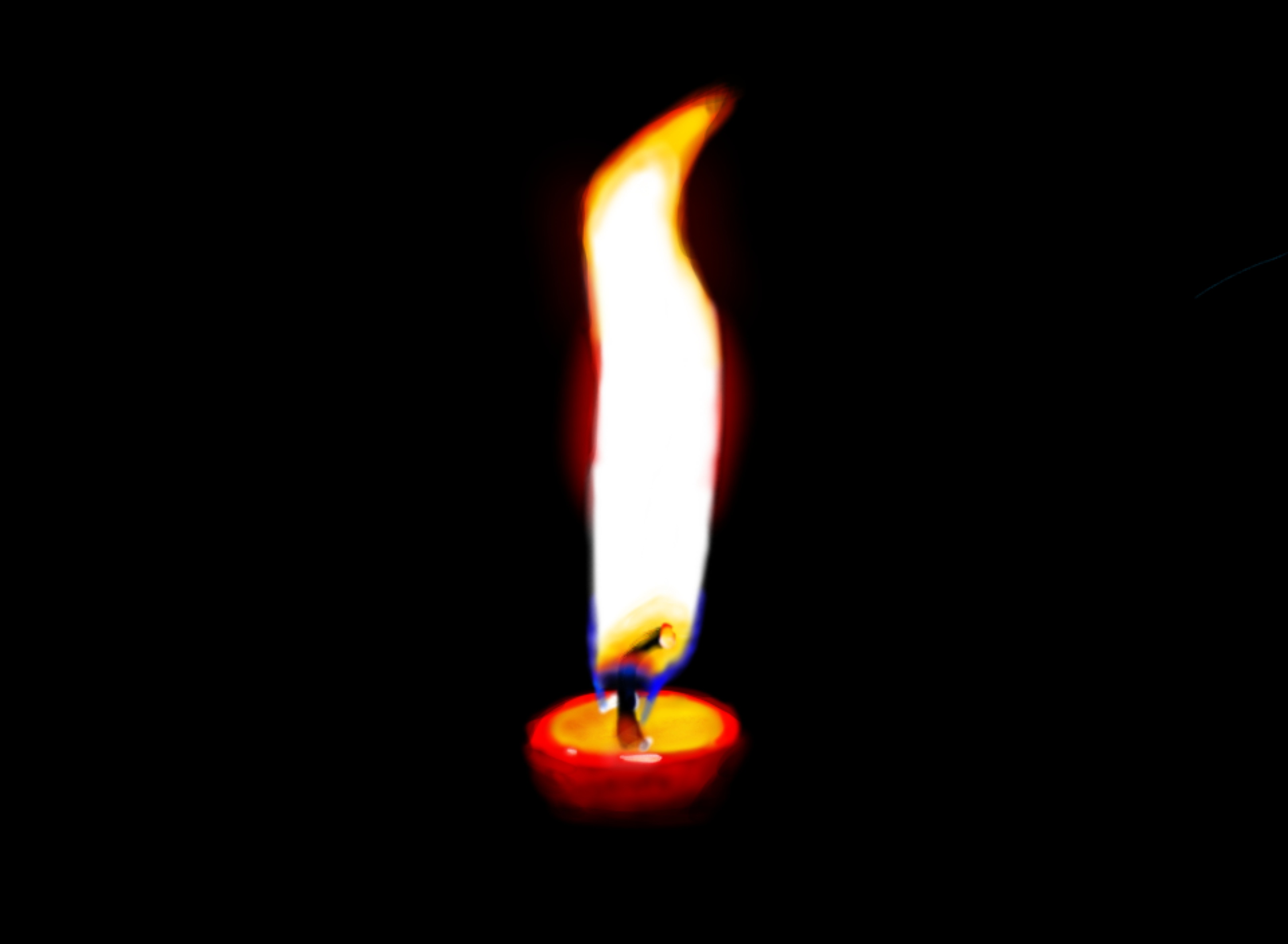 3840x2816 Drawn Fire Candle Flame