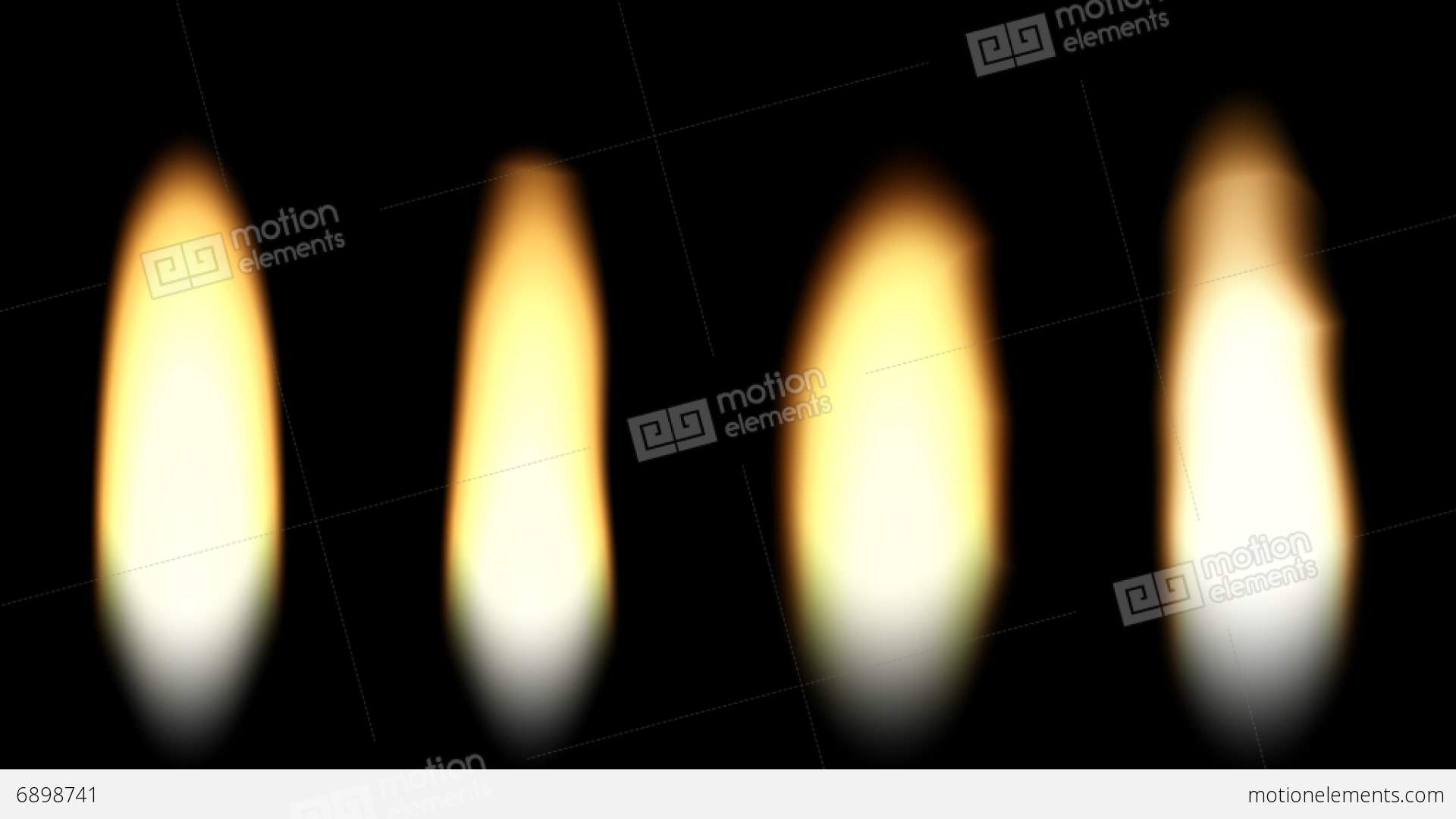1920x1080 Four Flames Of A Candle. Loop Stock Animation 6898741
