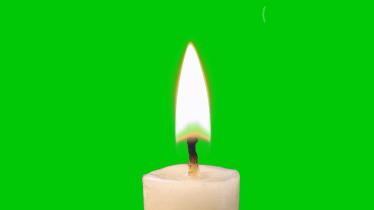 1280x720 Green Screen Flame Fine(Small) Candle Video