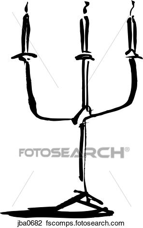 296x470 Clip Art Of Candle Holder Bampw Jba0682