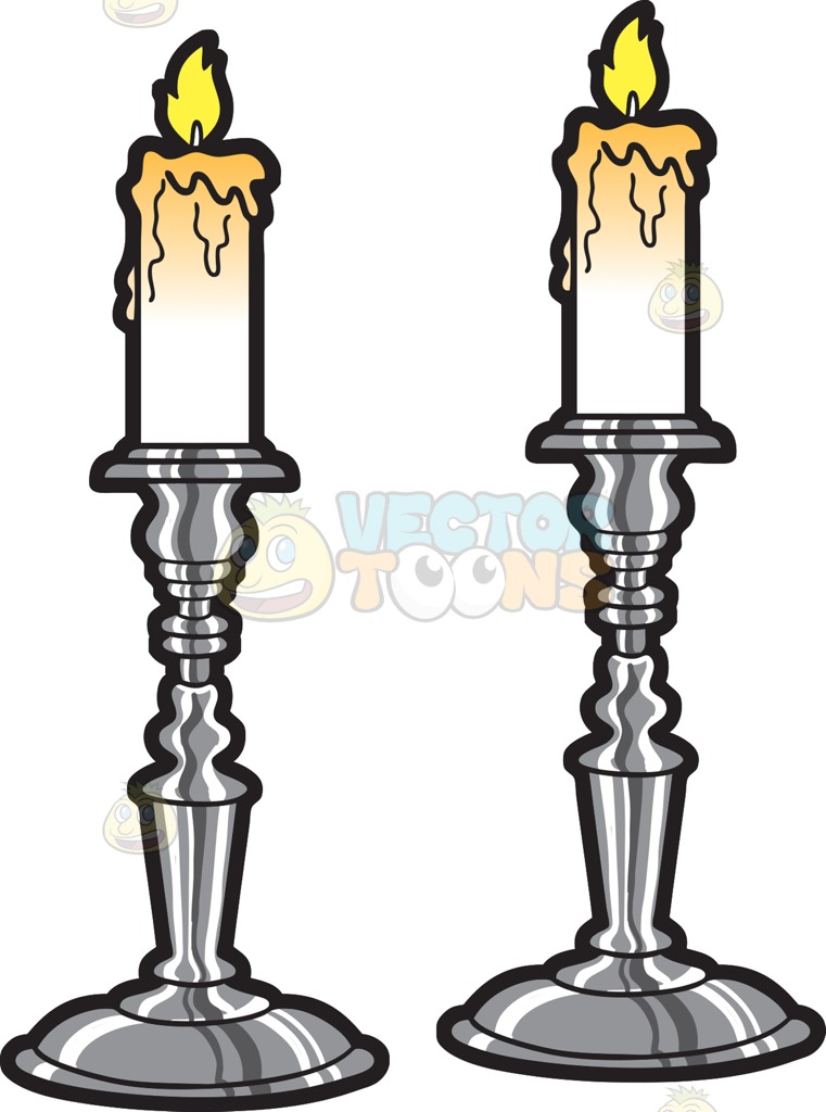 761x1024 Shabbat Candles Cartoon Clipart