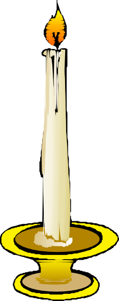 234x589 Candle On Holder Clip Art