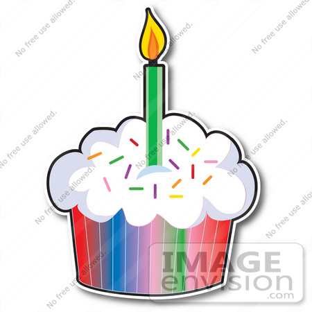 450x450 Birthday Cupcakes With Candle Clipart Panda