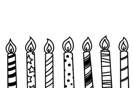 450x300 Candle Black And White Clipart Candle Black And White Birthday