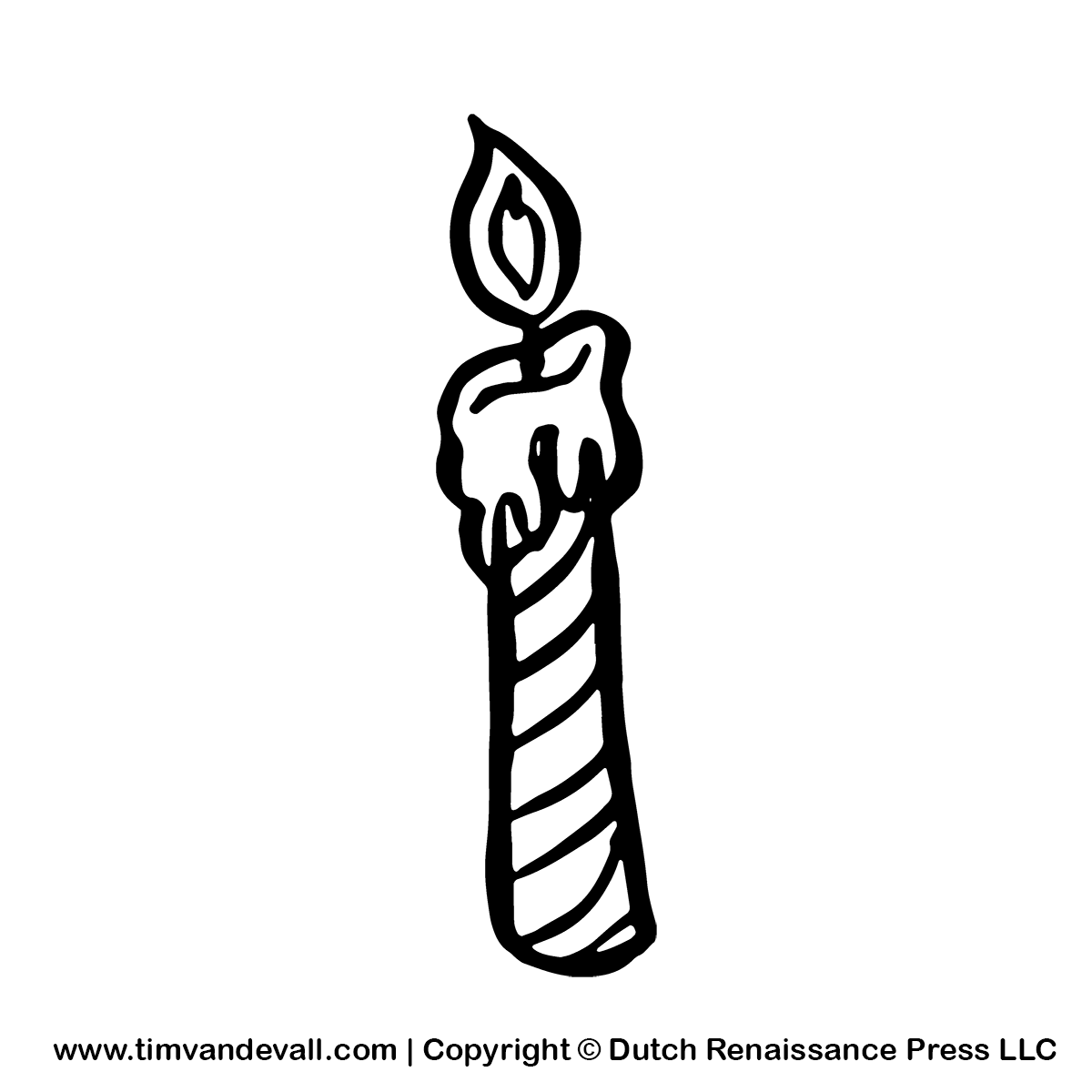 1200x1200 Birthday Black And White Birthday Candle Clipart