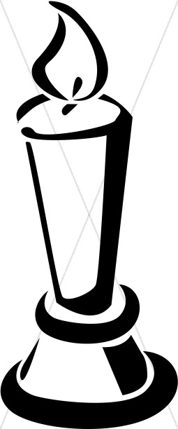 255x612 Cartoon Style Candle Church Candle Clipart