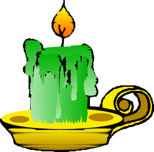 300x297 Green Candle Clip Art
