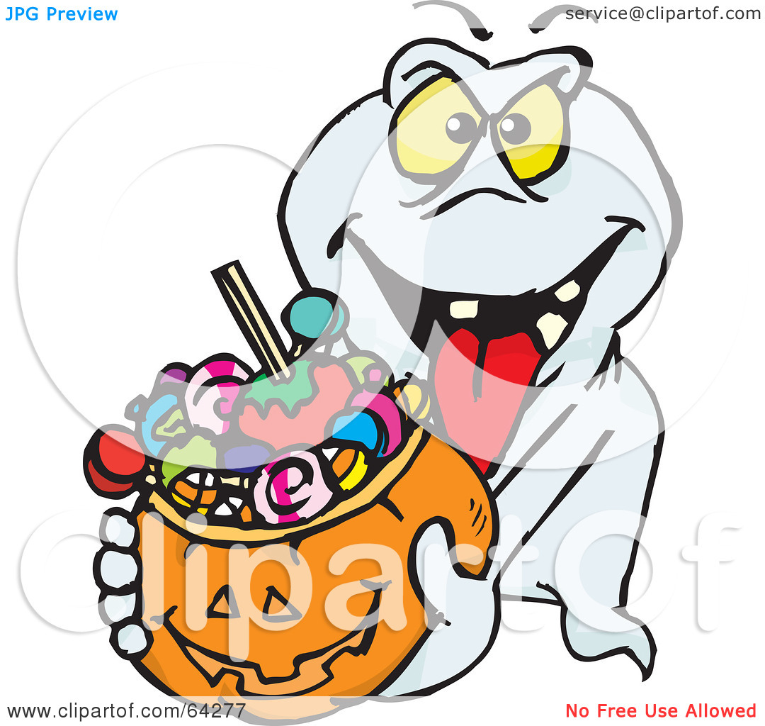 1080x1024 Ghost With Candy Clipart