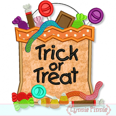 390x390 Halloween Candy Bag Applique 4x4 5x7 6x10 7x11