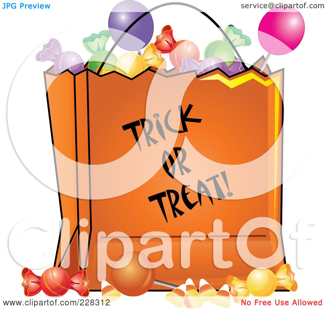 1080x1024 Royalty Free (Rf) Clipart Illustration Of An Orange Trick Or Treat