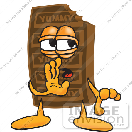 450x450 Clip Art Graphic Of A Chocolate Candy Bar Mascot Character
