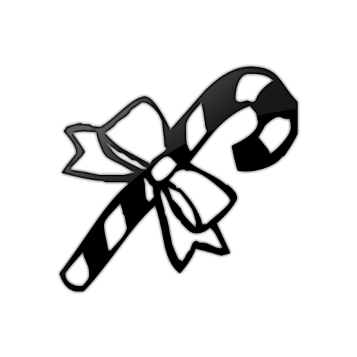 512x512 Candy Cane Clipart Black And White
