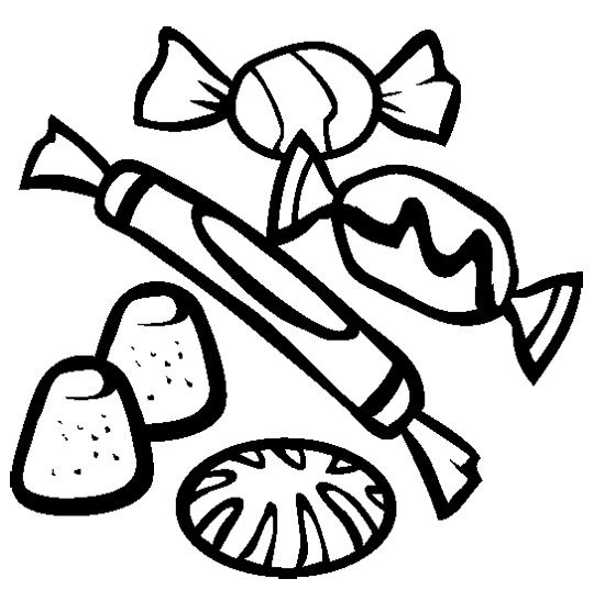 550x537 Candy Clipart Black And White