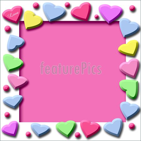 450x450 Valentine Candy Border Clipart