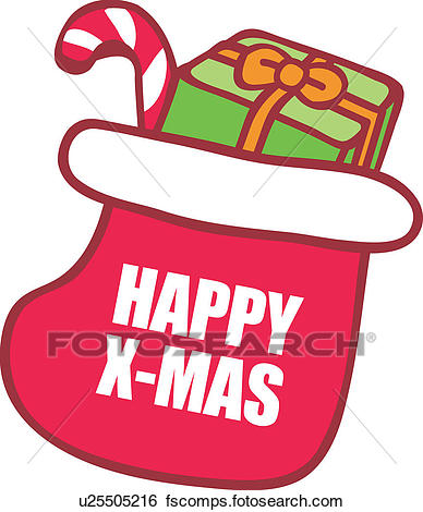 388x470 Clip Art Of Character, Gift, Candy Cane, Christmas Sock, Christmas