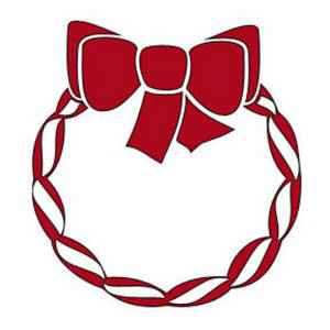 300x300 Clipart Picture Of A Candy Cane Wreath