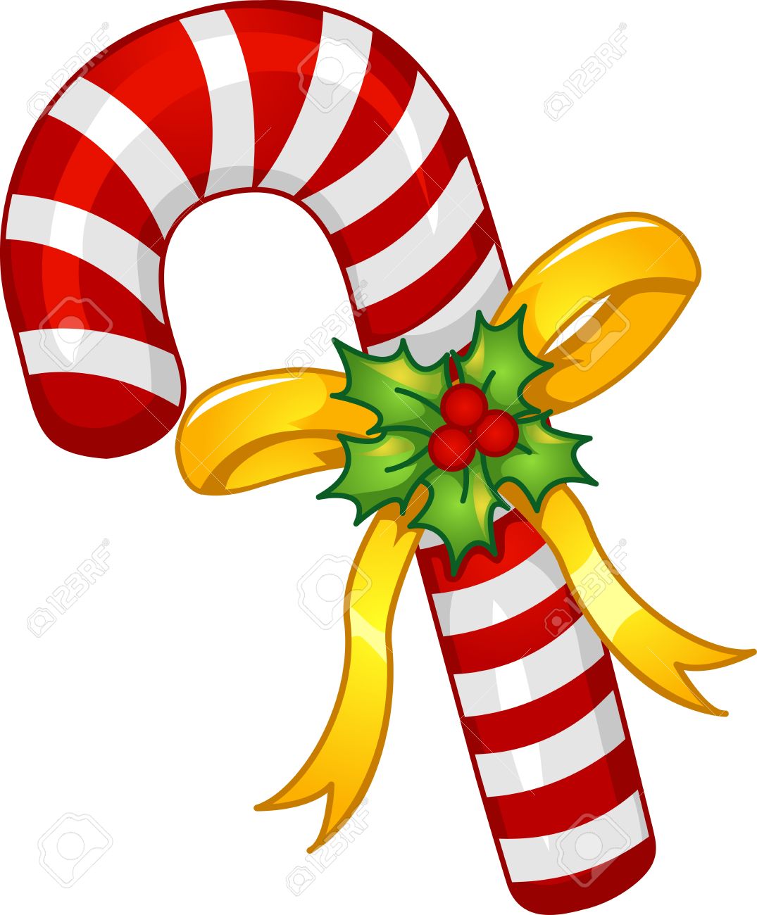 1075x1300 Mascot Illustration Of A Candy Cane With A Poinsettia Wrapped