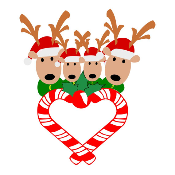 570x570 Svg Reindeer Family Candy Cane Heart Reindeer Family