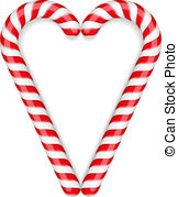 162x179 Candy Cane Heart Clipart