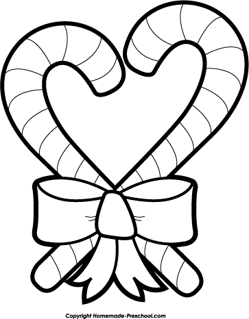 363x466 Candy Cane Clipart Black And White Free