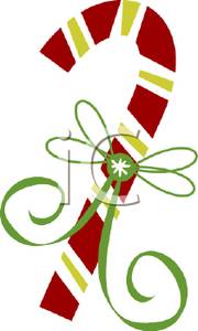 180x300 Green Ribbon On A Candy Cane