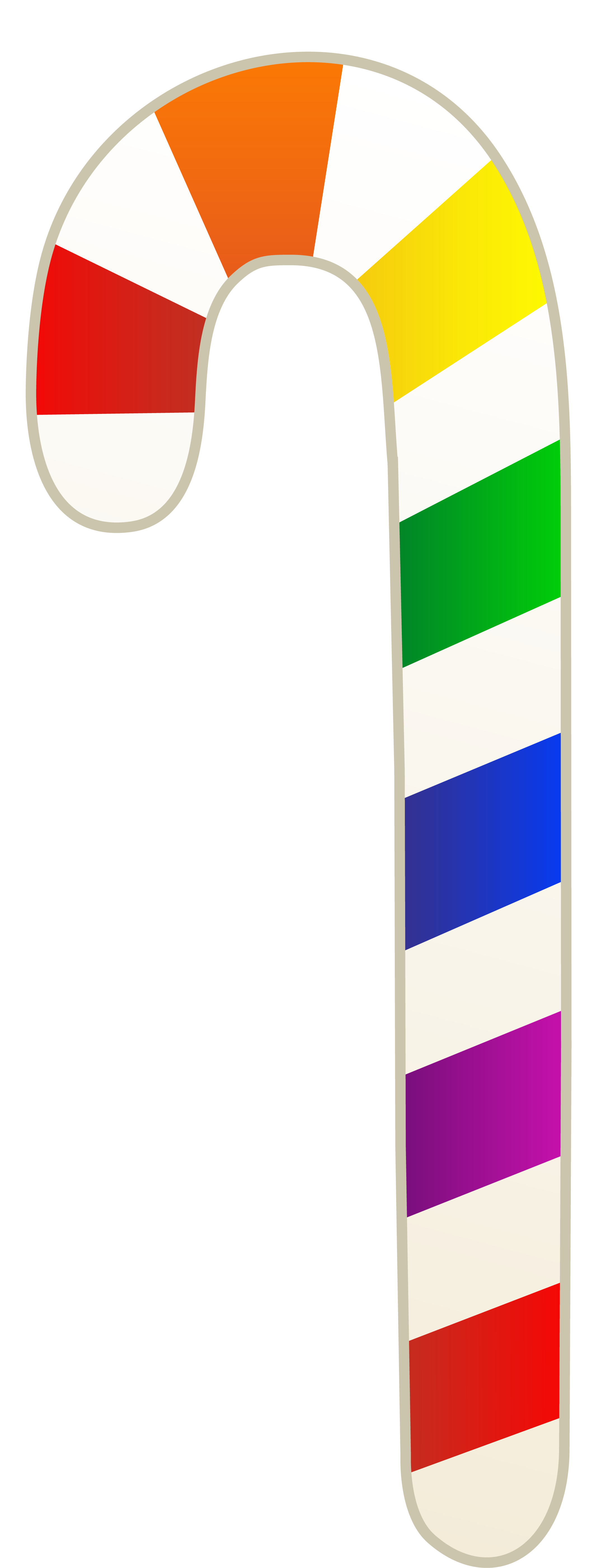 2173x5603 Rainbow Colored Candy Cane