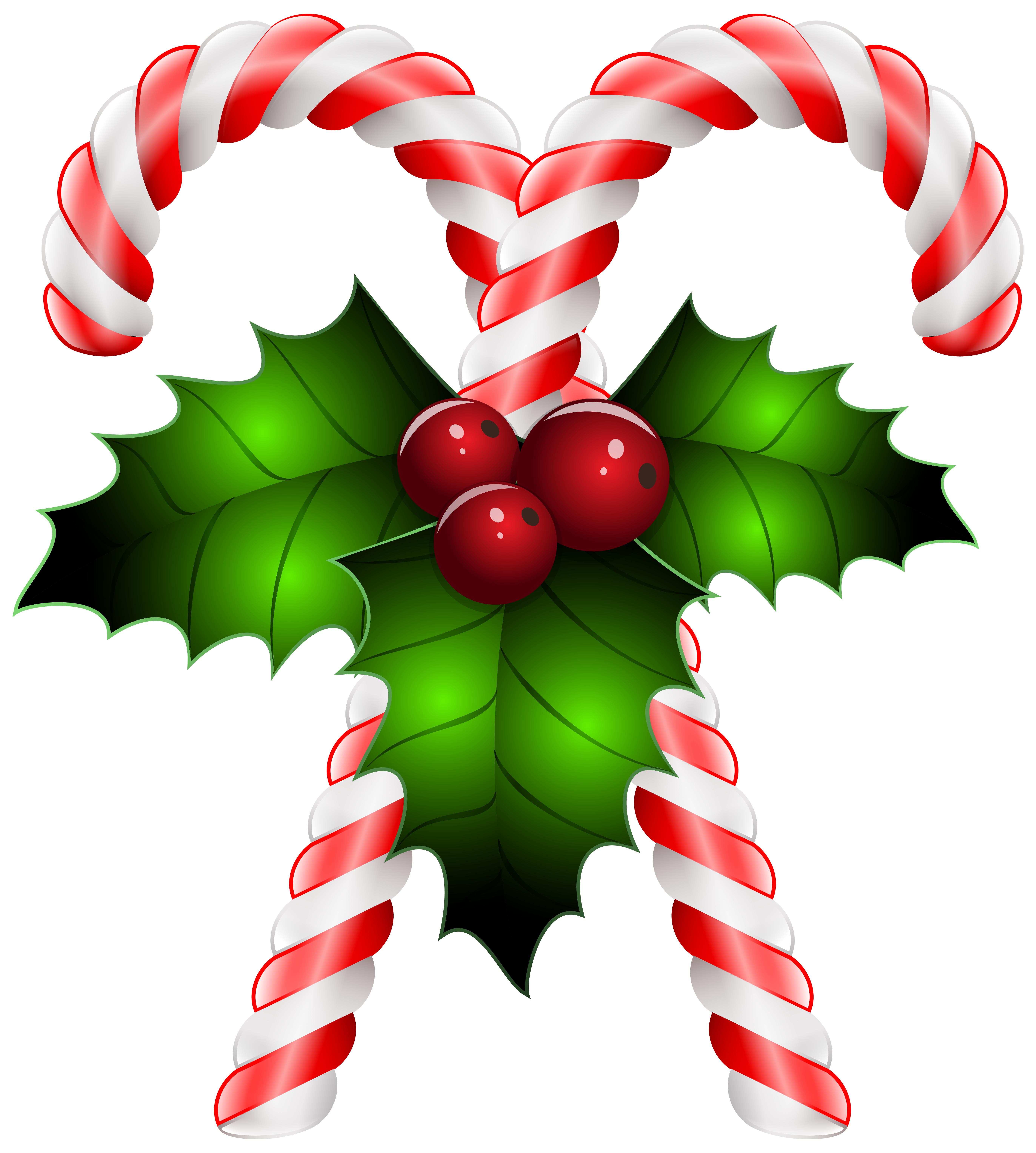 5491x6112 Candy Canes With Holly Transparent Png Clip Art Imageu200b Gallery