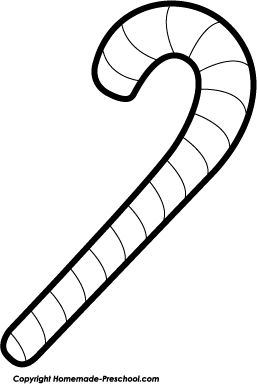 257x384 Cane Clip Art Black And White, Candy Cane Template And Candy Cane