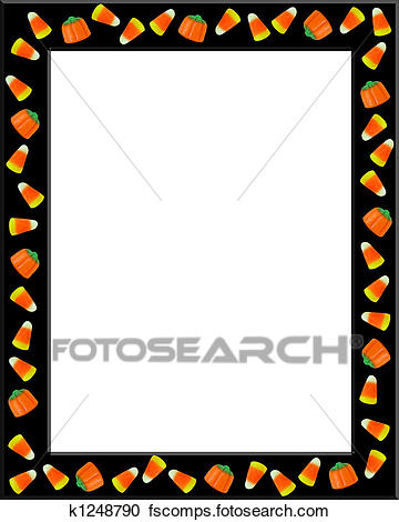 360x470 Stock Illustrations Of Halloween Candy Corn Frame Black K1248790