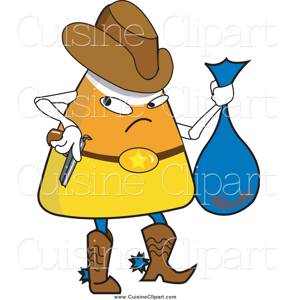 1024x1044 Cuisine Clipart Of A Candy Corn Cowboy Bandit By Erikalchan