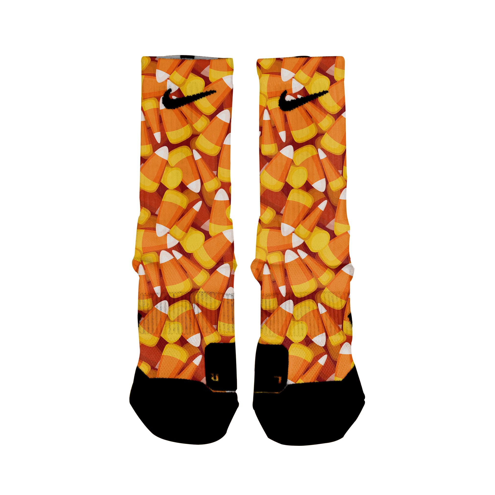 2024x2024 Candy Corn Custom Nike Elite Socks Hoopswagg