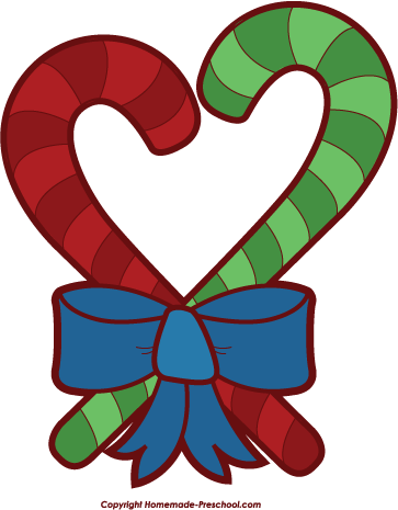 363x465 Candy Cane Heart Clipart
