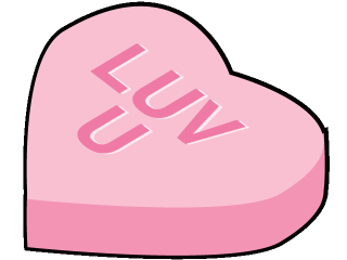 320x240 Candy Hearts Cliparts
