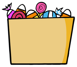 300x262 Halloween Candy Cartoon Clipart Image