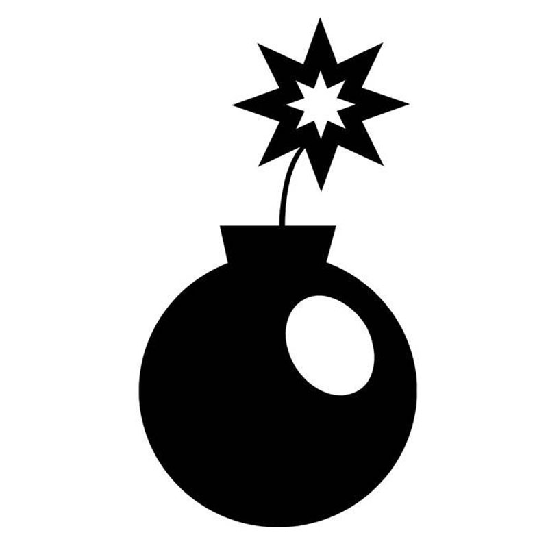 800x800 8.5cm15.5cm Cannonball Lit Pirate Explosive Car Styling Stickers