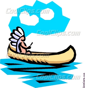290x300 Indian Canoe Vector Clip Art