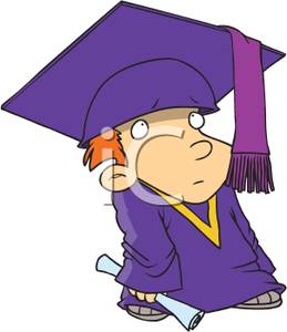 259x300 Art Image A Child In A Graduation Cap And Gown With A Diploma
