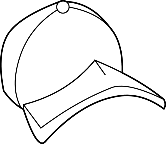 550x479 Baseball Cap Coloring Page