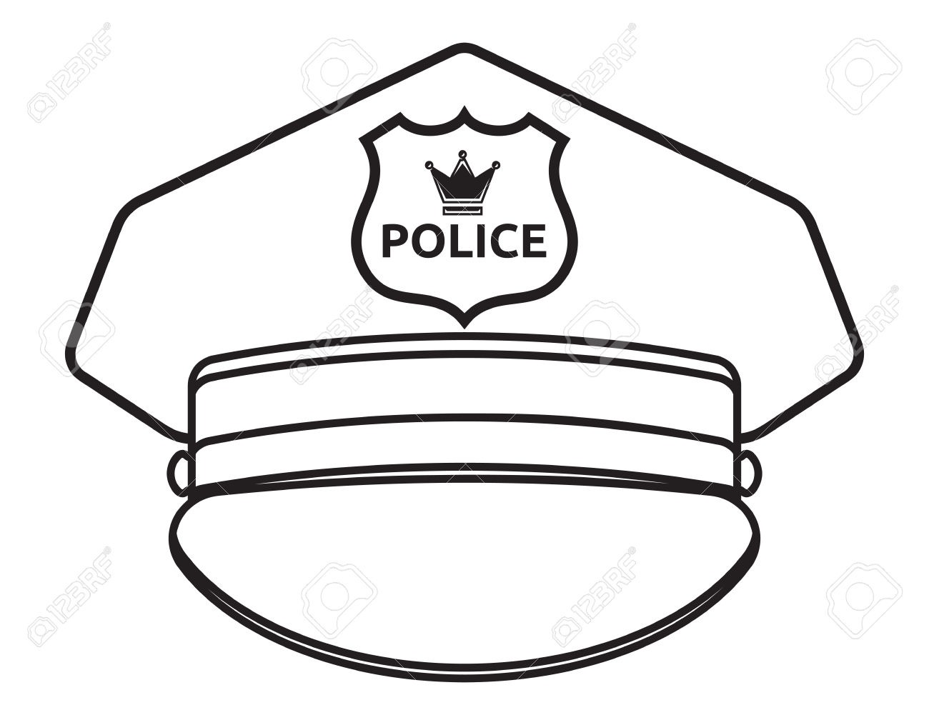 1300x1015 Police Hat Clipart Black And White Letters Format