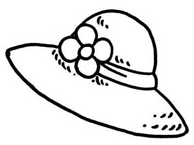 400x300 Straw Hat Clipart Black And White