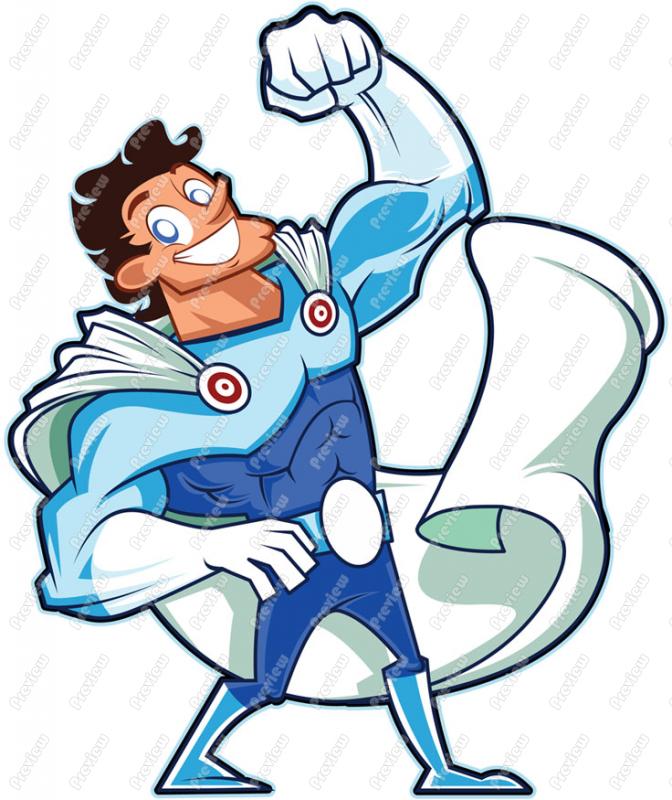 672x800 Muscular Superhero Guy With Cape Clip Art