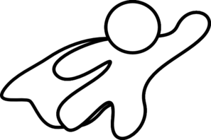 297x198 Superhero White Cape Clip Art