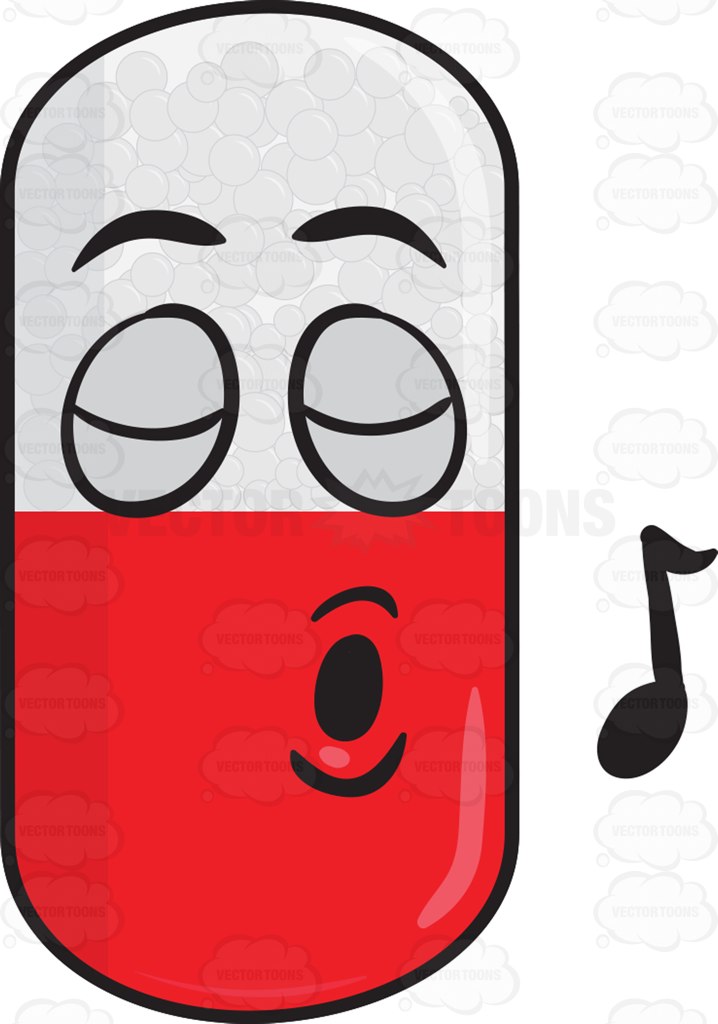 718x1024 Medicinal Capsule Whistling In Pleasure Emoji Cartoon Clipart