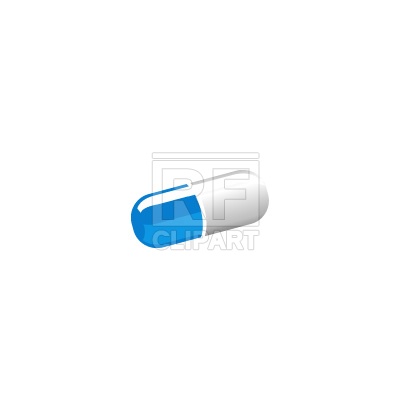 400x400 Pill Capsule Royalty Free Vector Clip Art Image