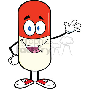 300x300 Royalty Free 6292 Royalty Free Clip Art Pill Capsule Cartoon