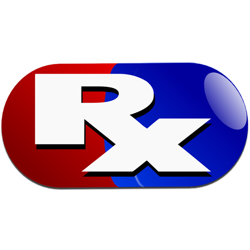 512x512 Rx Capsule Red Blue Clipart Image